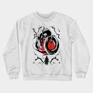 Crimson Dragon Shadow Power Crewneck Sweatshirt